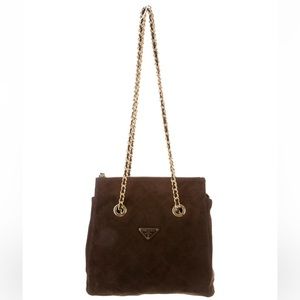 Prada Quilted Scamosciato Shoulder Bag